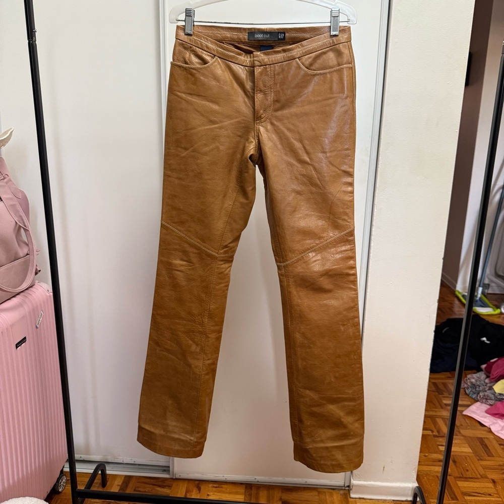 VTG GAP Bootcut Leather Pants